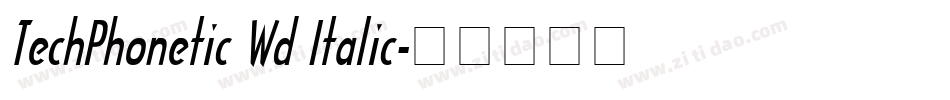TechPhonetic Wd Italic字体转换